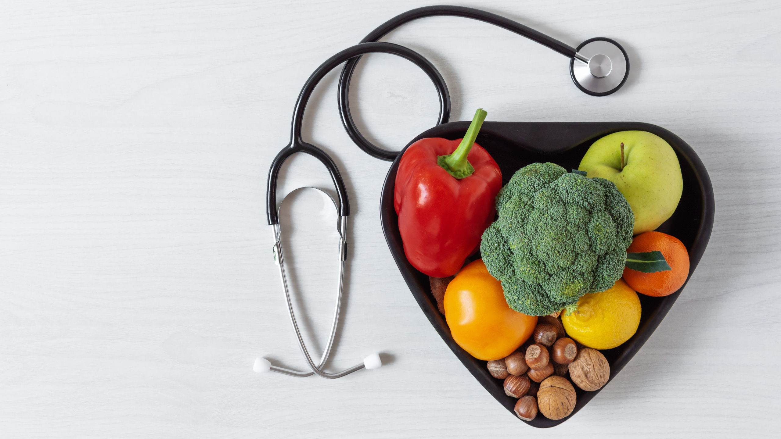 heart shaped plate filled with vegetables