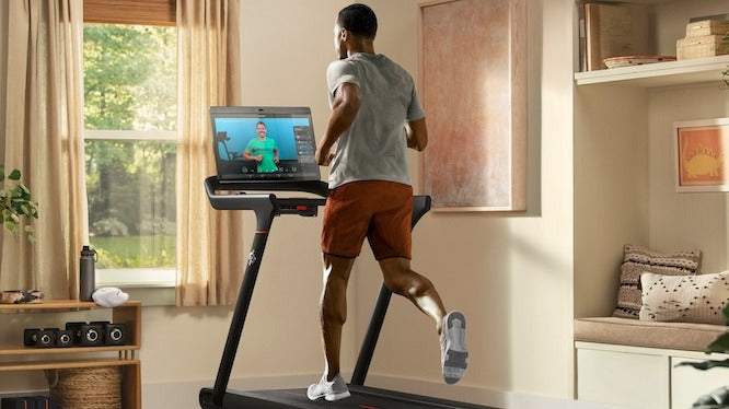 Peloton - man running on treadmill