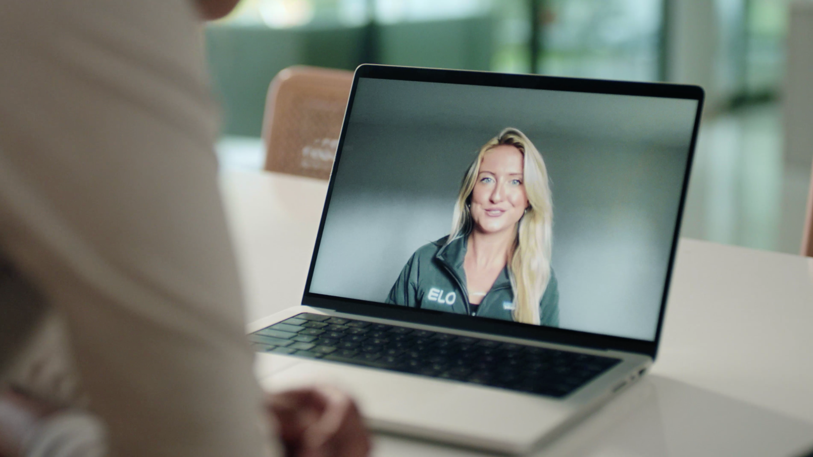 Kelley on a health coach call