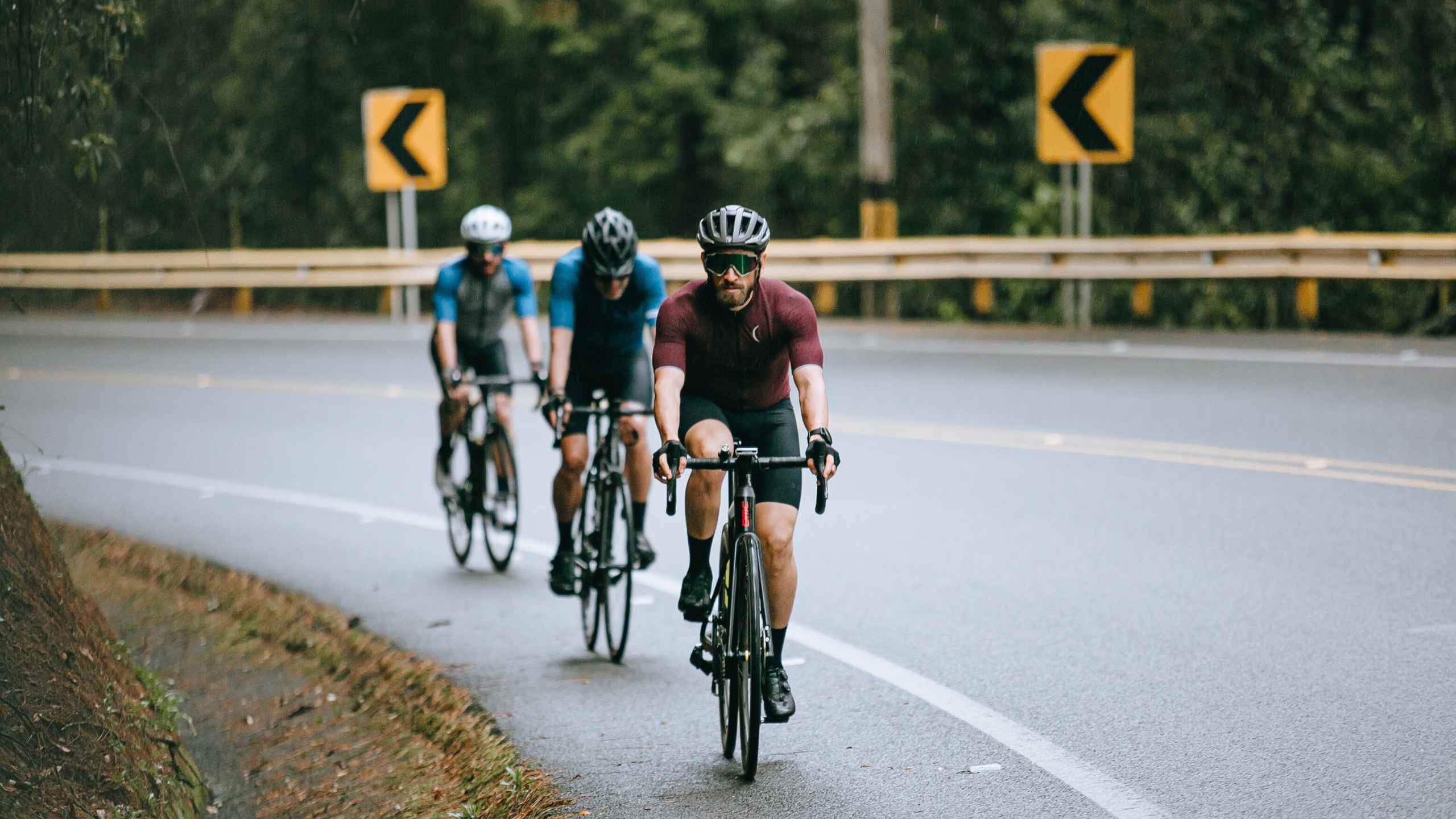 group of cyclists on road